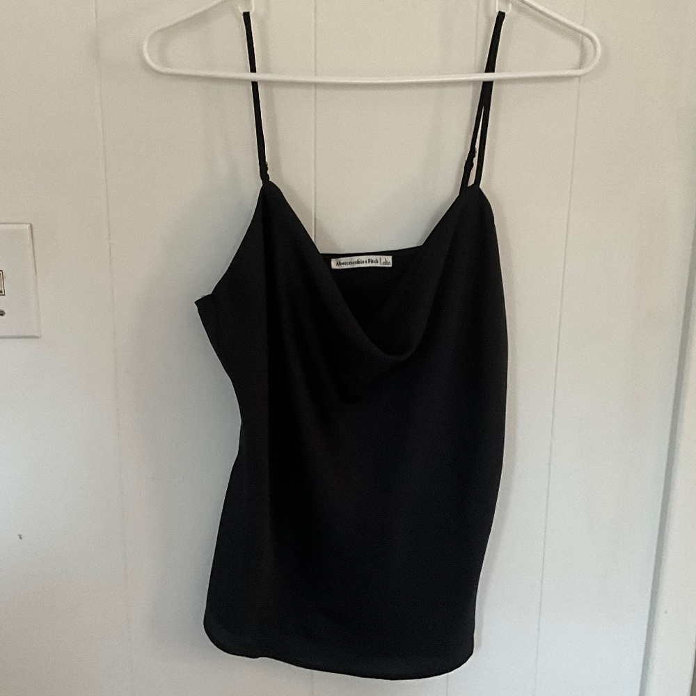 Abercrombie Black “silk” tank top